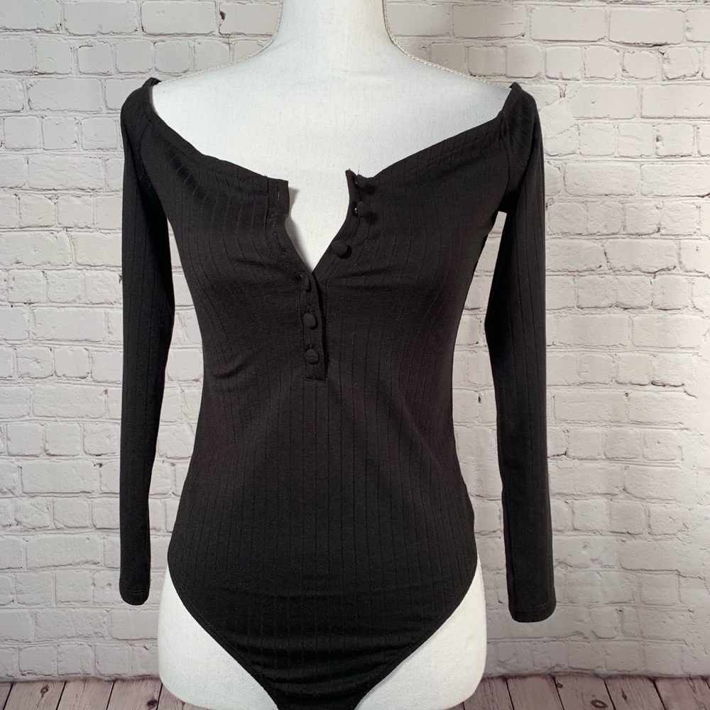 Lovers + Friends Black Bodysuit S